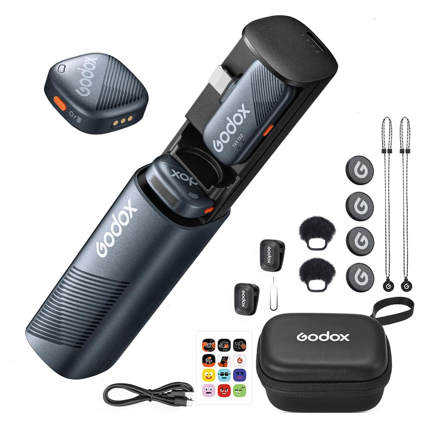 Godox Cube-SL Kit 2 Lightning 2'li Mikrofon Seti 300m Menzil Apple Bul