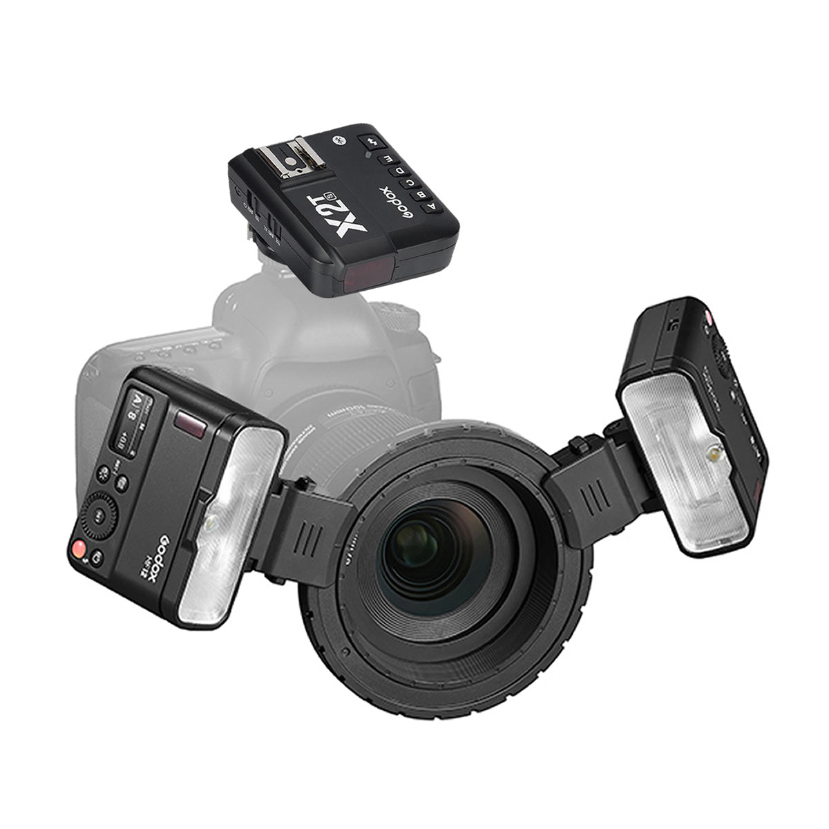 Godox MF12 Makro Flaş İkili Set + X2T-S Sony Tetikleyici