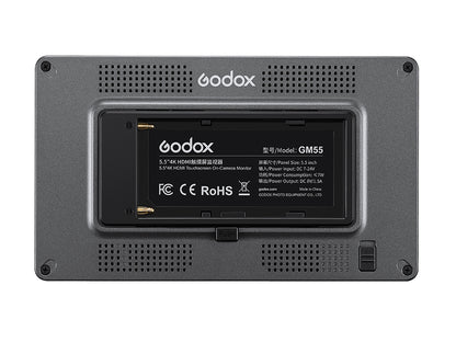 Godox GM55 5.5inç 4K HDMI Kamera Üstü Dokunmatik Monitör