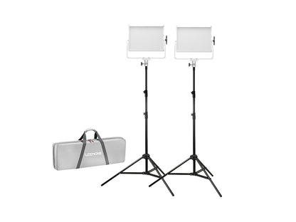 Godox LP600R RGB İkili LED Panel Işık Kiti 1800K-10000K Taşıma Çantalı