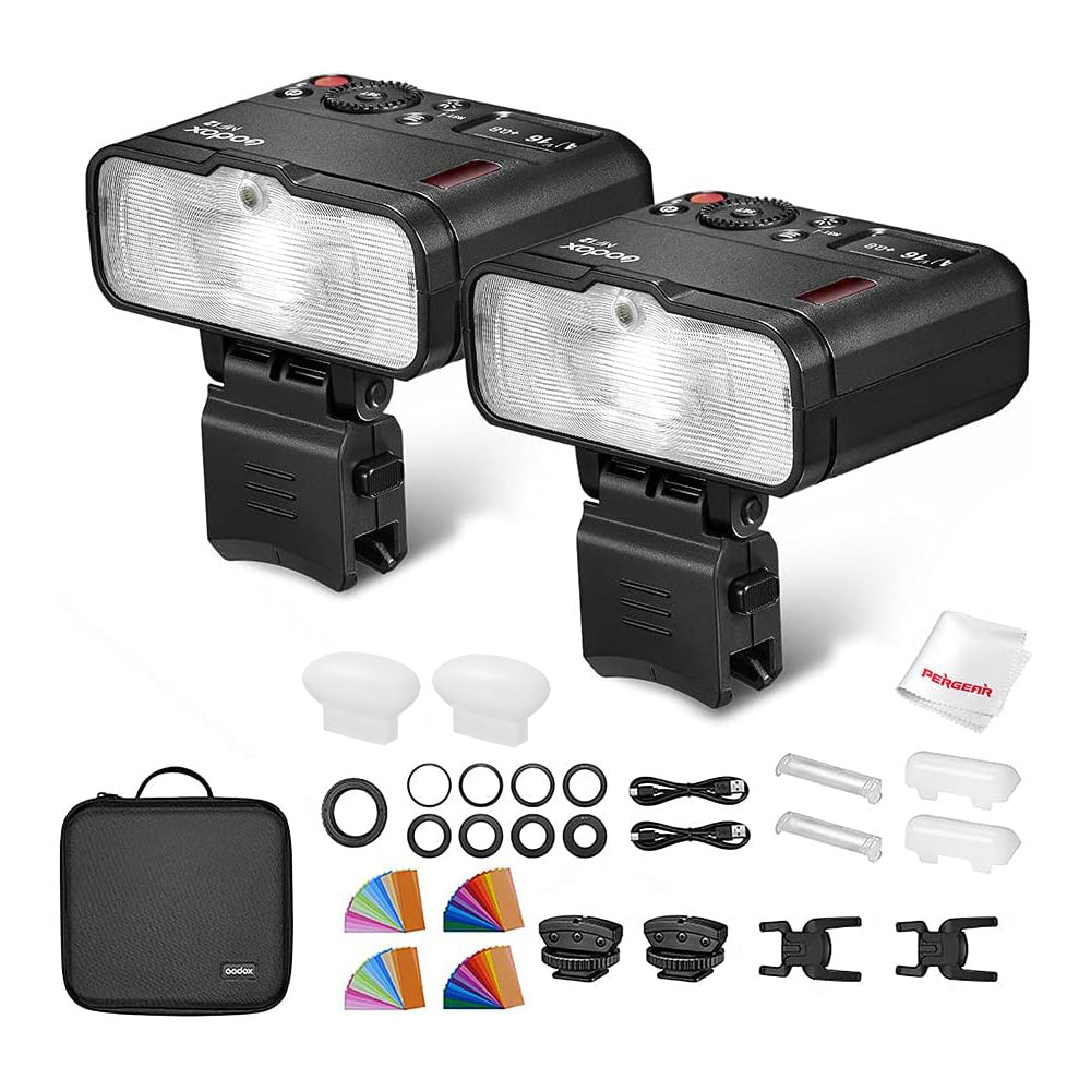 Godox MF12 K2 Makro Flaş Difüzörlü İkili Set + XPRO-C TTL Canon Tetikleyici