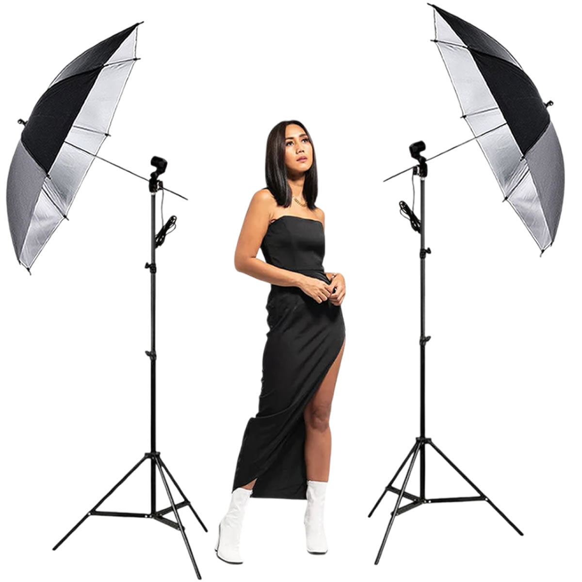 Godox UB-008 33inç 84cm Gümüş Şemsiye Tek Duylu İkili Set Bundle