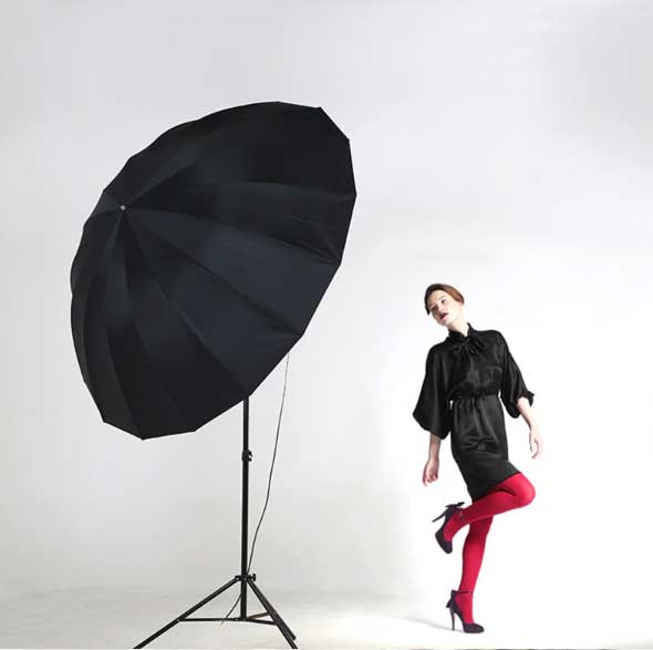 Godox UB-L3 60inç 150cm Büyük Siyah / Gümüş Şemsiye